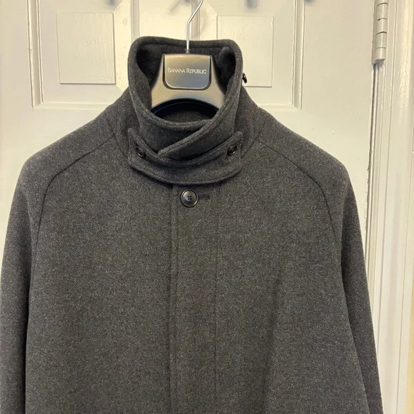 NWT Banana Republic Oversized Melton Balmacaan Coat - $449 Retail - Size Large - Picture 4 of 14
